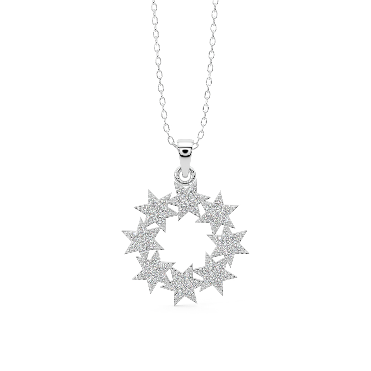 Circle Of Star Diamond Pendant